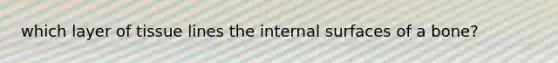 which layer of tissue lines the internal surfaces of a bone?
