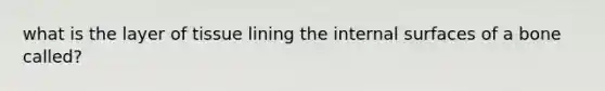 what is the layer of tissue lining the internal surfaces of a bone called?