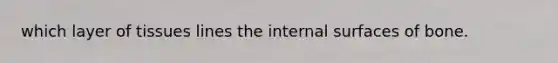 which layer of tissues lines the internal surfaces of bone.