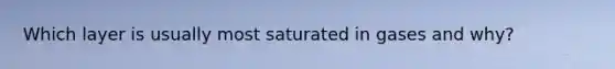 Which layer is usually most saturated in gases and why?