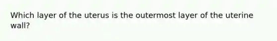 Which layer of the uterus is the outermost layer of the uterine wall?