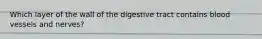 Which layer of the wall of the digestive tract contains blood vessels and nerves?