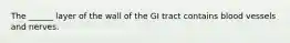 The ______ layer of the wall of the GI tract contains blood vessels and nerves.