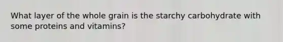 What layer of the whole grain is the starchy carbohydrate with some proteins and vitamins?