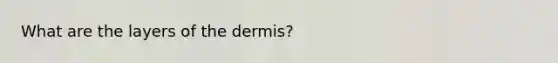 What are the layers of <a href='https://www.questionai.com/knowledge/kEsXbG6AwS-the-dermis' class='anchor-knowledge'>the dermis</a>?