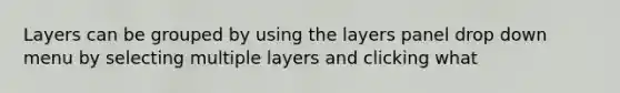 Layers can be grouped by using the layers panel drop down menu by selecting multiple layers and clicking what