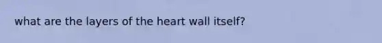 what are the layers of the heart wall itself?