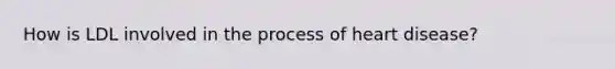 How is LDL involved in the process of heart disease?