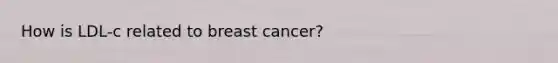 How is LDL-c related to breast cancer?