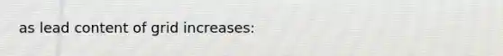 as lead content of grid increases: