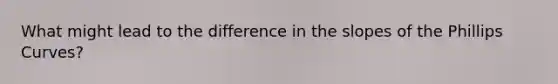 What might lead to the difference in the slopes of the Phillips Curves?