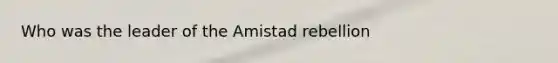 Who was the leader of the Amistad rebellion