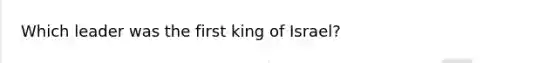 Which leader was the first king of Israel?