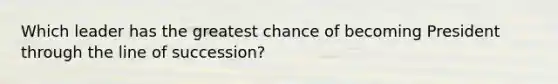 Which leader has the greatest chance of becoming President through the line of succession?