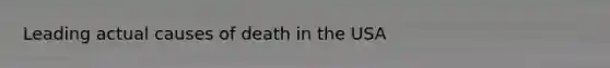 Leading actual causes of death in the USA