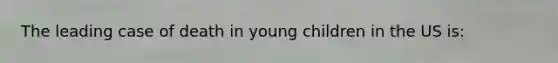 The leading case of death in young children in the US is: