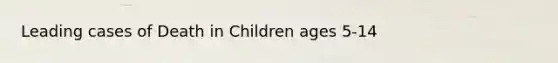 Leading cases of Death in Children ages 5-14