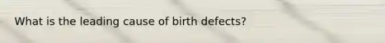 What is the leading cause of birth defects?