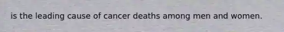 is the leading cause of cancer deaths among men and women.