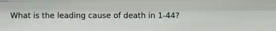 What is the leading cause of death in 1-44?