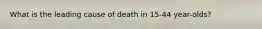 What is the leading cause of death in 15-44 year-olds?