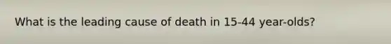 What is the leading cause of death in 15-44 year-olds?