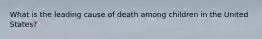 What is the leading cause of death among children in the United States?