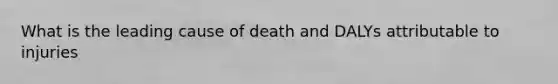 What is the leading cause of death and DALYs attributable to injuries