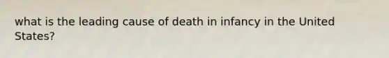 what is the leading cause of death in infancy in the United States?