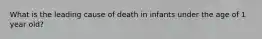 What is the leading cause of death in infants under the age of 1 year old?