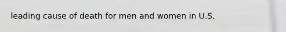 leading cause of death for men and women in U.S.