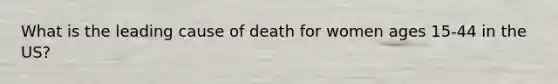 What is the leading cause of death for women ages 15-44 in the US?