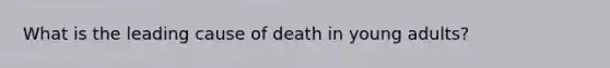 What is the leading cause of death in young adults?