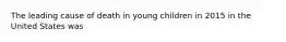 The leading cause of death in young children in 2015 in the United States was