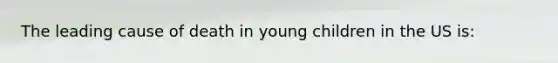 The leading cause of death in young children in the US is: