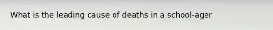 What is the leading cause of deaths in a school-ager