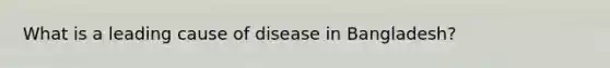 What is a leading cause of disease in Bangladesh?