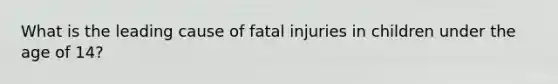 What is the leading cause of fatal injuries in children under the age of 14?