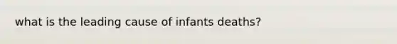 what is the leading cause of infants deaths?