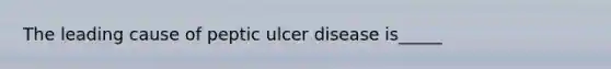 The leading cause of peptic ulcer disease is_____