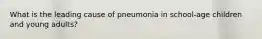 What is the leading cause of pneumonia in school-age children and young adults?