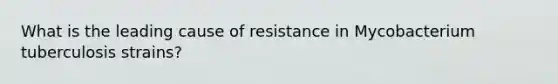 What is the leading cause of resistance in Mycobacterium tuberculosis strains?