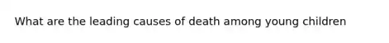 What are the leading causes of death among young children