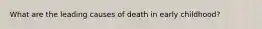 What are the leading causes of death in early childhood?