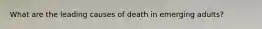 What are the leading causes of death in emerging adults?