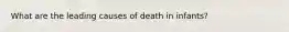 What are the leading causes of death in infants?