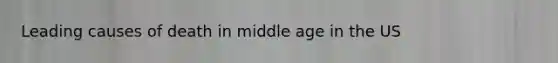 Leading causes of death in middle age in the US