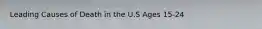 Leading Causes of Death in the U.S Ages 15-24