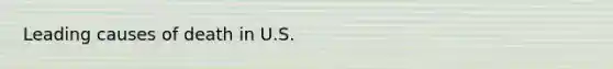 Leading causes of death in U.S.