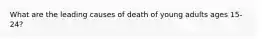 What are the leading causes of death of young adults ages 15-24?